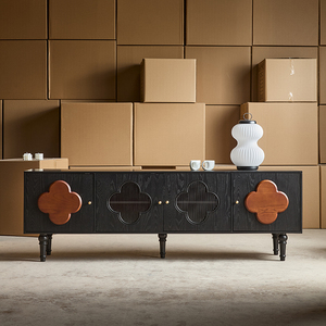 Modern Solid Wood <b>Sideboard</b> <b>Cabinet</b> Decorative Eco-Friendly for Home Bar Dining/Living Room Furniture <b>Display</b> K135 Living Room D - Product Image 2