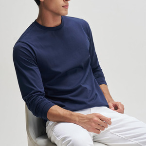 T-shirts à manches longues pour hommes de haute qualité, 100% coton, respirants, anti-transpiration, séchage rapide, écologiques, coupe classique, OEM - Product Image 6