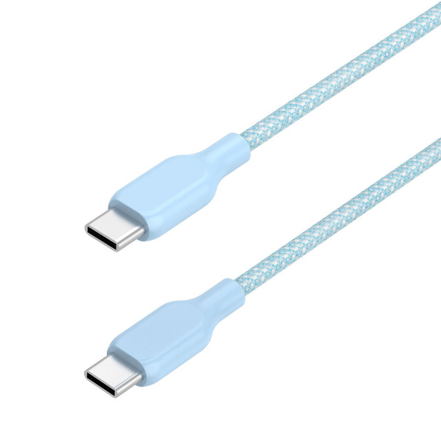 60W Bio-Based USB C to C Cable Ultra Soft Braided PD Fast Charge 20V 3A Pure Copper Eco-Friendly for iPhone Android Laptop