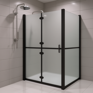 D0100H7WCAX Parete Doccia Pieghevole 39.4x74.8 con Telaio in Vetro ESG, Schermo Doccia dal Design Minimalista - Product Image 2