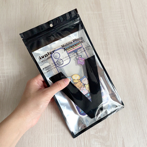 Bolsa de plástico con cremallera impresa personalizada, línea de datos resellable con <span class=keywords><strong>3</strong></span> sellos laterales, accesorios para cables USB, fundas para teléfono, bolsa Mylar de embalaje - Product Image 2