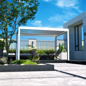 Ideas de Pérgolas Modernas de Aluminio Personalizadas, Kits de Toldos de Pérgola con Techo Retráctil de Láminas Fácil de Ensamblar - Product Image 6