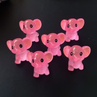 Abalorios de Resina que Brillan en la Oscuridad, Cabujones de Resina de Elefante Luminosos y Adorables, Adornos de Resina para Manualidades DIY y Accesorios para Slime