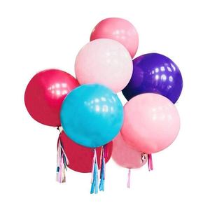 Custom Logo Colorful Big Size Giant Large Clear Round Latex Printed <b>Balloons</b> Globos 36" Custom <b>Balloon</b> Globo with Tassels - Product Image 3