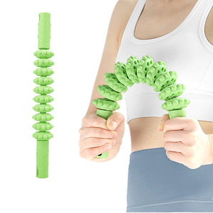 Bâton de massage 2-en-1 en PP à dents de loup, flexible, à dix roues, pour l'entraînement de force des bras, contact bionique, unisexe - Product Image 2