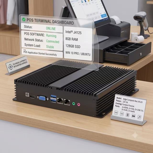 Aug. Hot Dual LAN Edge PC Mini Box Intel J4125 Optional 3G 4G Module Industrial PC