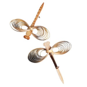 Bamboo Weaving Dragonfly Brooch Pin Handmade Insect Shape Gift For Unisex Fashion Accessory - Product Image 5