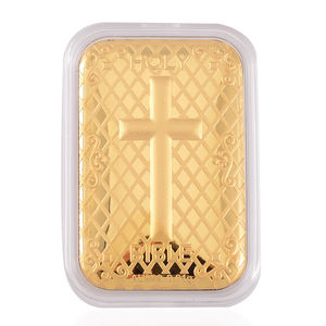 แผ่นทองลายนูนพระคัมภีร์ศักดิ์สิทธิ์31x45.5มม. สีทอง10มก. - Product Image 1