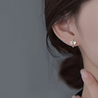 FY-ED421 925 Pure Ginkgo Leaf Ear Studs 2025 Best-seller Boucles d'oreilles de niche de luxe pour les femmes Goujons fins haut de gamme