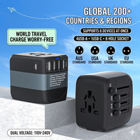 Adaptateur de prise OEM ODM universel Type C double USB GaN 29W PD GaN Chargeur rapide de voyage avec convertisseur de tension 240V - 110V