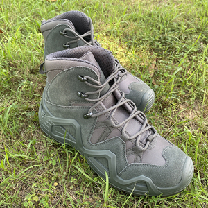 Bottes de désert basses en daim véritable gris TSB07, chaussures tactiques en cuir, randonnée en plein air - Product Image 1