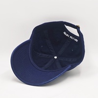 Gorra Azul Marino Vintage con Lavado Enzimático, Sin Estructura, con Parche Tejido, Diseño Personalizado Ajustable, MOQ Bajo, para Exteriores, Estilo Dad Hat de 6 Paneles