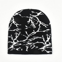 Venta al por mayor de gorros personalizados de doble cara, sombreros, accesorios de estilo de moda, gorro de punto con telaraña para hombres y mujeres