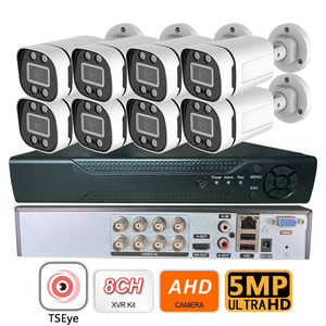 ชุดกล้องวงจรปิด 8CH 5MP แบบอนาล็อก AHD DVR XVR พร้อมระบบ IP67 กันน้ำ กันฝุ่น เสียงทางเดียว มุมมองกว้าง ตรวจจับความเคลื่อนไหว ระบบเฝ้าระวัง TSEye - Product Image 1