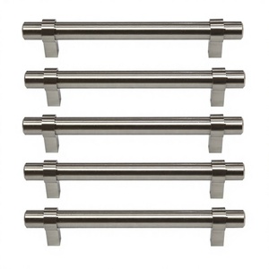 Chrome Silver Modern Stainless Steel <b>Pull</b> Handles Knobs for Kitchen Bathroom Cabinets Dressers Doors <b>Drawers</b> Warehouse Furniture - Product Image 1