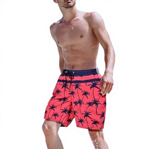 <b>Mens</b> Swim Trunks Printed Back Neck Logo Swimwear Beach <b>Shorts</b> Quick Dry 9 Inch Mesh Lining Drawstring Closure 100% Polyester - Product Image 4