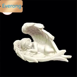 Statues d'ange en marbre blanc bon marché Sculpture Beton Engel Standbeeld Statue de jardin extérieur ange chérubin - Product Image 5