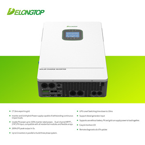 Onduleur Solaire Intelligent Delong 6.2kW 6kW 6200W 12kW 6.2KW avec Contrôle WiFi <span class=keywords><strong>et</strong></span> Application, 220V 48V, Prise en Charge <span class=keywords><strong>de</strong></span> la Connexion Parallèle, <span class=keywords><strong>Sortie</strong></span> Monophasée - Product Image 1