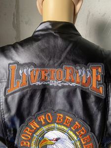 2025 Vintage azteca fresco motociclista <span class=keywords><strong>Chaleco</strong></span> de cuero bordado insignia chalecos de <span class=keywords><strong>hombre</strong></span> - Product Image 4