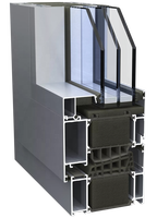 Fenêtres et portes modernes à triple vitrage, écoénergétiques, à isolation thermique, fenêtre à battant, certifiées Energy Star pour villa