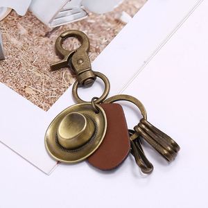 Cowboy porte-clés Western American Cowgirl porte-clés métal chapeau porte-clés breloque Wild West montagne hommes sac à dos pendentif - Product Image 4