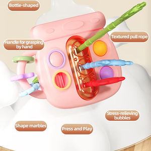 2025 bébé vente chaude éducation précoce bouteille tirant corde jouet sensoriel Montessori Silicone bouteille dentition tirant corde jouet - Product Image 2