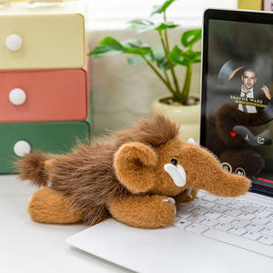 Peluche Mamouth Réaliste, Jouet en Peluche Doux, Décoration de Bureau, Cadeau d'Anniversaire Adorable pour Enfants, en Coton PP - Product Image 2