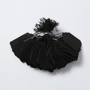 Dây treo mác quần áo tùy chỉnh, màu đen, chất liệu nhựa, có vòng tròn - Product Image 2