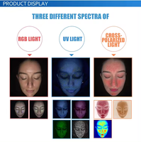 Analyseur de peau avancé MC-1600 avec lumière UV à 3 spectres pour le visage, usage commercial, prises EU/IT/JP/US/ZA et plus, 15 millions de pixels