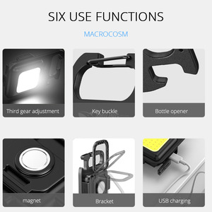 Không Thấm Nước Nhà máy tùy chỉnh xách tay Keychain <span class=keywords><strong>Mini</strong></span> COB LD làm việc ánh sáng đa chức năng ngoài trời khẩn cấp cắm trại chiếu sáng IP67 - Product Image 4