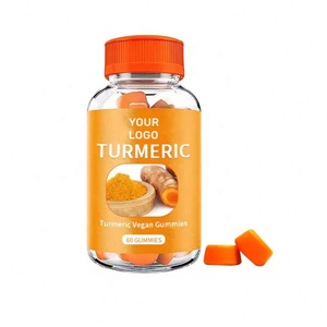 Vente en gros de gommes au curcuma naturelles de qualité supérieure, personnalisées, 60 unités, pour soutenir le système immunitaire et la santé des articulations - Product Image 1