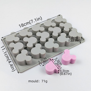 <span class=keywords><strong>Molde</strong></span> de Silicona <span class=keywords><strong>Mickey</strong></span> <span class=keywords><strong>Mouse</strong></span> de 15 Cavidades PR-WG-106 para Chocolate, Dulces y Gomitas - Product Image 3