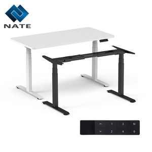 NATE Electric Height Adjustable <b>Desk</b> Frame Dual Motor Metal Stable Computer <b>Desk</b> Legs Single <b>Table</b> Frame - Product Image 5