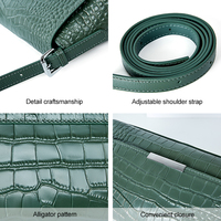 Sacs à main en cuir gaufré façon alligator, design personnalisé, style vintage français, pour femmes, sac bandoulière messager pour usage quotidien en ville