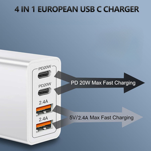<span class=keywords><strong>Chargeur</strong></span> Type c Bloc Usb c <span class=keywords><strong>Chargeur</strong></span> rapide 40w 4 ports Usb Socket Adaptateur multiple 40w Dynamic Power Fast Charger Adapter - Product Image 5