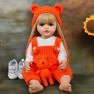 Poupée <span class=keywords><strong>Reborn</strong></span> de 22 pouces pour filles, poupée réaliste en vinyle, imperméable, lavable, jouet <span class=keywords><strong>d</strong></span>'accompagnement pour enfants - Product Image 4