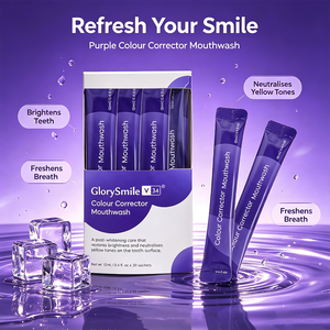 Enjuague Bucal Blanqueador de Dientes Personalizable, 20 Unidades de 12 ml, Enjuague Bucal en Tiras Portátil Glorysmile <span class=keywords><strong>V34</strong></span>, <span class=keywords><strong>Corrector</strong></span> de Color Morado - Product Image 6