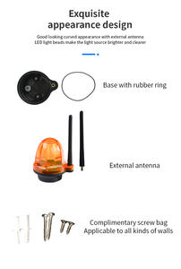 YET6139 12 24 220v Feux de signalisation LED étanches de sécurité, feux stroboscopiques pour automatisation, portail électrique, porte de garage, <span class=keywords><strong>volet</strong></span> <span class=keywords><strong>roulant</strong></span> - Product Image 4