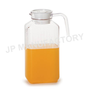 Jarra de Jugo Transparente de 2L con Rayas, Reutilizable, de Plástico, Jarra de Jugo de Policarbonato de 66oz para Restaurante - Product Image 4