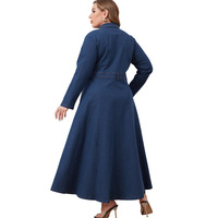 Robe longue en jean de coton grande taille pour femme, style streetwear, disponible pour la production OEM et ODM