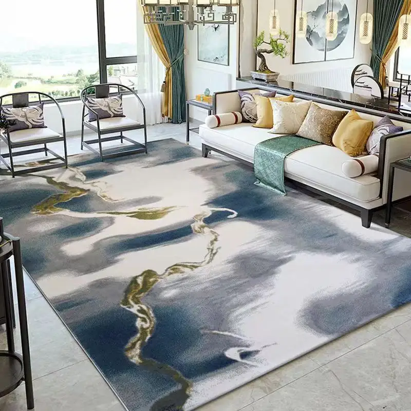 Morden – tapis doux abstrait pour salon/chambre/salle à manger, tapis de sol à poils moyens