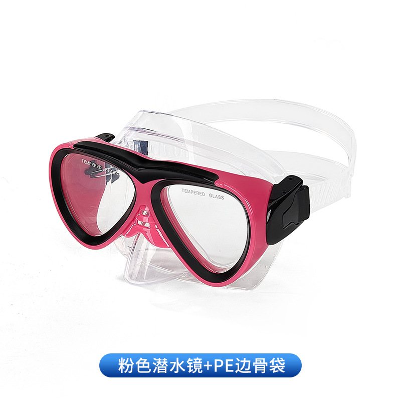 Pink diving mask PE side bone bag