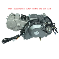 Moteur Complet de Moto Monocylindre Neuf Lifan 125cc/124cc, 4 Temps, Refroidissement par Air, Allumage CDI, Embrayage Manuel, Démarrage Électrique 1N234