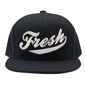 wholesale top level customize brand 6 panel youth embroidered snapback hats for men
