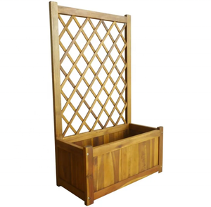 Fioriera da Giardino <span class=keywords><strong>in</strong></span> <span class=keywords><strong>Legno</strong></span> SenGong, Grande Vaso per Piante da Esterno <span class=keywords><strong>con</strong></span> Graticolato per Piante Rampicanti - Product Image 1