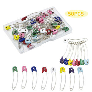 Hochwertige 50Pcs 40mm gebogene Sicherheits nadeln in verschiedenen Farben Bent Quilt ing Basting Pins zum Quilten von Strick metall material - Product Image 1