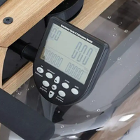 Rameur aquatique commercial unisexe à résistance réglable, pliable et détachable, en bois, pour la maison, universel, 1 ensemble