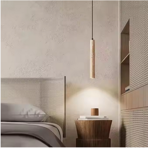 <span class=keywords><strong>Suspension</strong></span> cylindrique en pierre de travertin style Wabi Sabi japonais, design simple en forme de tube, <span class=keywords><strong>pour</strong></span> restaurant et bar - Product Image 5