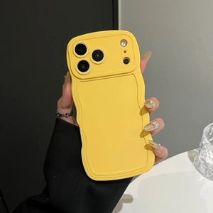 เคสโทรศัพท์ TPU นิ่มกรอบคลื่นสีล้วนสำหรับ iPhone 17 16 15 14 13 12 11 PRO MAX กันกระแทกกันลื่นฝาหลัง - Product Image 3
