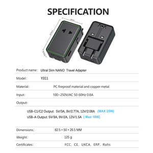 Hot Trend Product Universal <strong>Travel</strong> Adapter All In One <strong>Travel</strong> Plug Socket Converter <strong>Multi</strong> USB C Ports Fast <strong>Travel</strong> <strong>Charger</strong> - Product Image 6